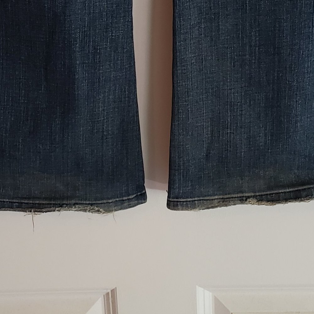 American Eagle (AE) Distress Stretch Hipster Bootcut Jeans - Picture 6 of 7